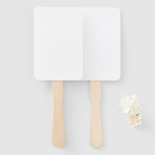 Modern Custom white simple Design Add Photo /Text Hand Fan