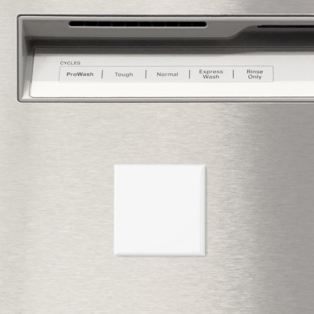 Modern Custom white simple Design Add Photo /Text Magnet (In Situ (Dishwasher))