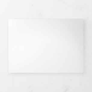 Modern Custom white simple Design Add Photo /Text Tri-Fold Invitation
