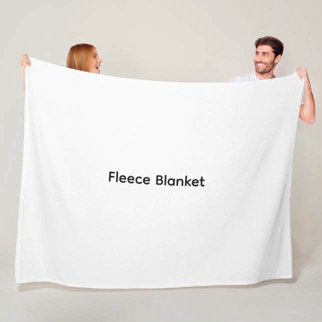 Modern Custom with Your Photo or Text Fleece Blanket (In Situ)