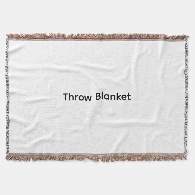 Modern Custom with Your Photo or Text Throw Blanket (Front)