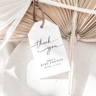 Modern Customizable Baby Shower Favour Tags
