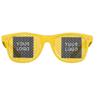 Modern Customizable Business Company Logo Yellow Retro Sunglasses