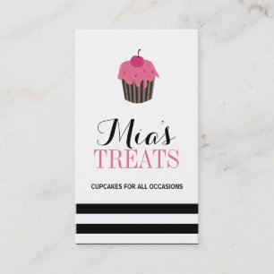Modern Customizable Cupcake Business Card