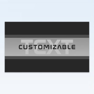 Modern Customizable Layered Text   Black & Grey Sticker