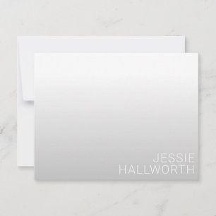 Modern Customizable Name   Grey Gradient Thank You Card