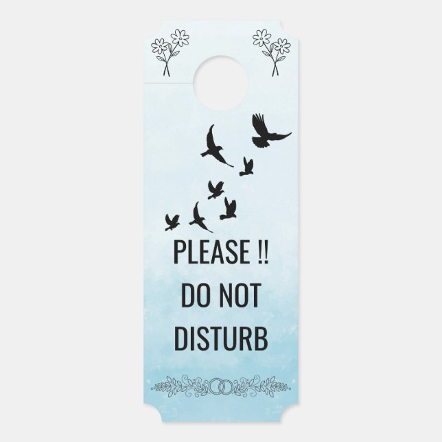 Modern Customize  Do Not Disturb Door Hanger (Front)