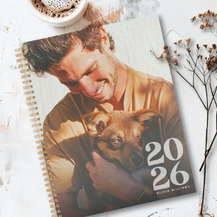 Modern Customize Your Photo 2026   White Overlay  Planner