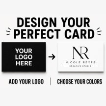 Modern Customized Black and White Business Card