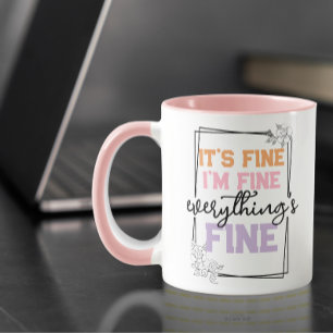 Modern Customized Typography Quote Colourful Fonts Mug