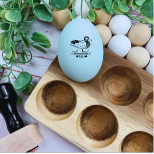 Modern Customized Vintage Duck Egg Dealer Duck Rubber Stamp