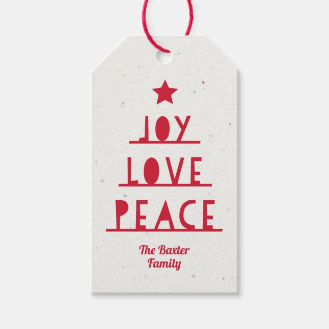 Modern Cut Gift Tag (Front)