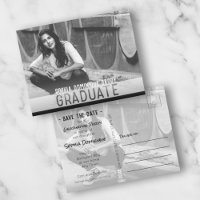 Modern Cut Out Graduation Photo Save the Date