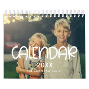 Modern cute 2025 photo calendar