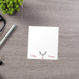 Modern cute abstract Christmas reindeers on white Notepad