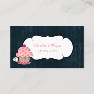 Modern Cute Adorable Cupcake Bakery Business Card
