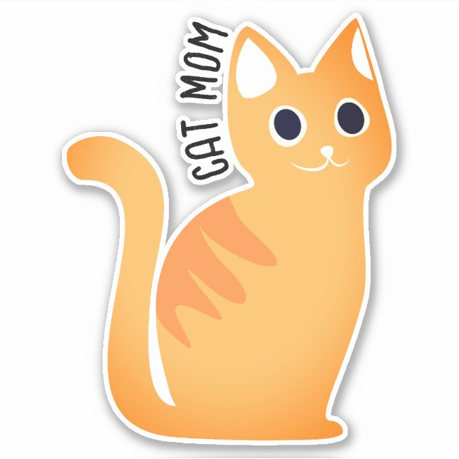Modern Cute Cat Mom | Lovely Orange Tabby Kitten (Front)
