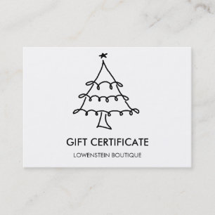 Modern Cute Christmas Trees Gift Certificate