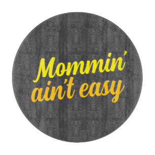 Modern Cute Custom Mothers Day Text Yellow Orange Cutting Board