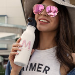 Modern Cute Custom Name Retro Monogram 532 Ml Water Bottle<br><div class="desc">Hey, trendy teens! Stay hydrated in style with our Zazzle Stainless Steel Water Bottle featuring a Custom Name Retro Monogram design in vibrant red and pink! 💦🔥 Personalize it with your own name and embrace the retro vibes. Made from durable stainless steel, this water bottle is perfect for keeping your...</div>