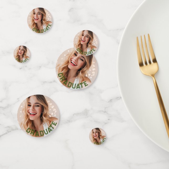 Modern Cute Custom Photo Graduation Party Confetti (Group)