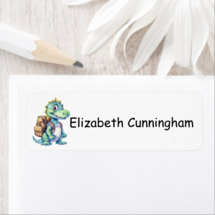 Modern Cute Dinosaur Ajouter Votre Nom Enfants