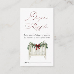 Modern Cute Elegant Santa Baby Baby Shower Enclosure Card