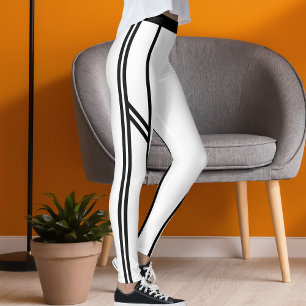 Modern Cute Elegant Sports Women Classic Stripes  Leggings