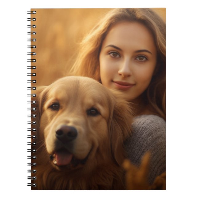 Modern Cute golden retriever Best Dog Mom Ever   Notebook (Front)