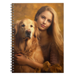 Modern Cute golden retriever Best Dog Mom Ever Notebook
