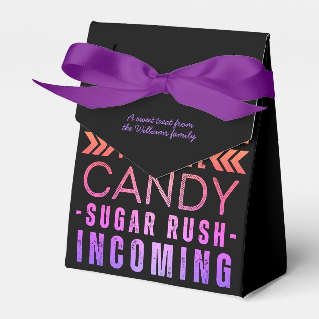 Modern Cute Halloween Candy Treat Personalized Favor Box (Front Side)