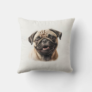 Modern Cute Happy Potato in the Garden Gift Throw Pillow