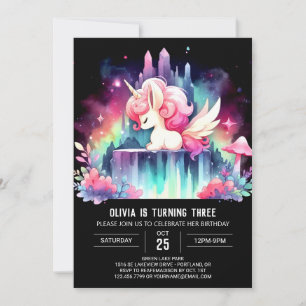Modern Cute Horse Birthday Invitation