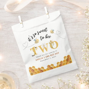 Modern Cute It’s so sweet to bee 2nd birthday Favour Bag