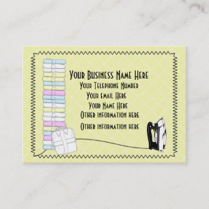 Modern Cute Laundry Ironing Services  Business Car Card