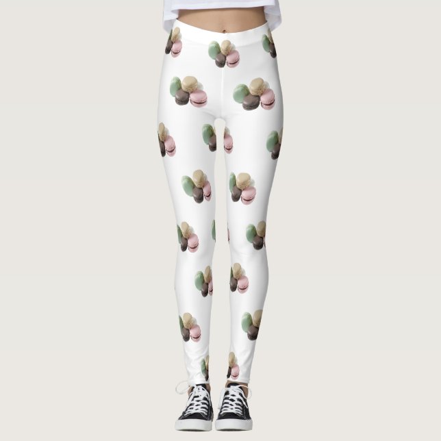 Modern Cute Macaroon Leggings (Front)
