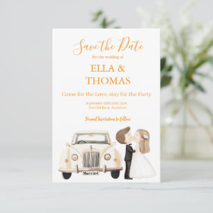Modern Cute Marigold Text  Save The Date