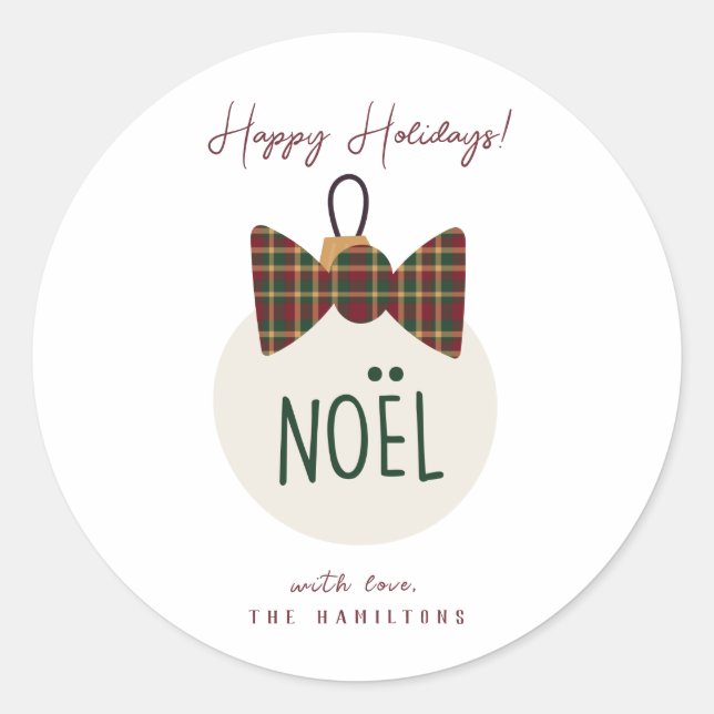 Modern Cute Merry Christmas Stickers (Front)