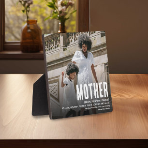 Modern Cute MOTHER Definition & Photo Plaque