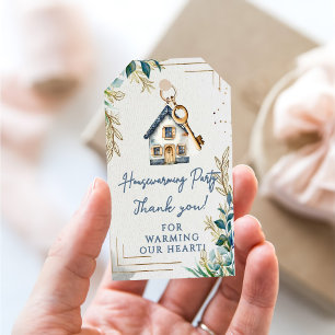Modern Cute New Home Housewarming Party Gift Tags