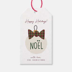 Modern Cute Noel Happy Holidays  Gift Tags