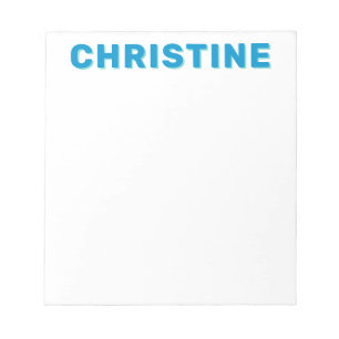 Modern Cute Ocean Blue Green Kids Teacher Notepad