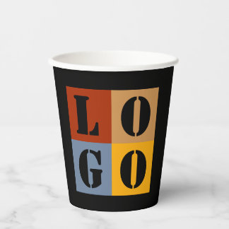 Modern Cute Personalized Gifts Black Simple Paper Cups