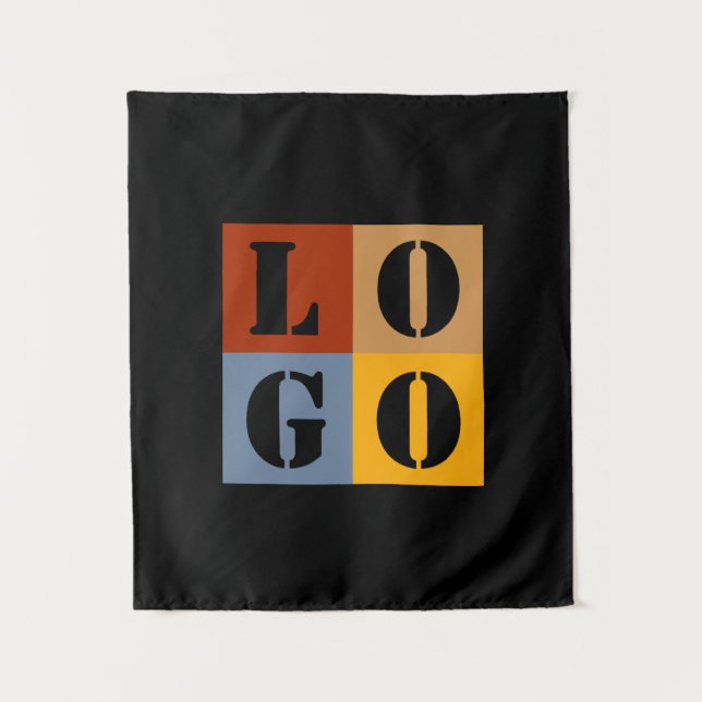 Modern Cute Personalized Gifts Black Simple Tapestry (Front)