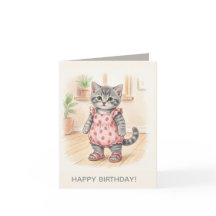 Modern Cute Pink Kitty Kids Birthday Designs