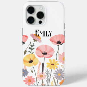 Modern cute pink spring flowers Case-Mate iPhone c 15 Pro Max Case