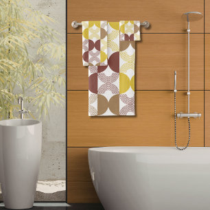 Modern cute retro pattern Arch line art elegant Bath Towel Set