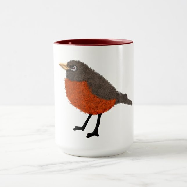 Modern cute robin mug (Center)