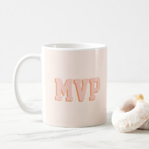 Modern Cute Shadow Print Monogram Initials Custom  Coffee Mug