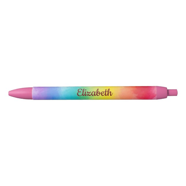 Modern Cute Simple Design Colourful Typography Nam Blue Ink Pen (Front)